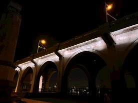 武汉长江大桥摄影照片夜景