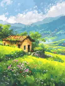 乡村油画