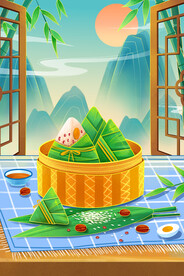 端午节插画          