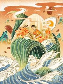端午节插画          