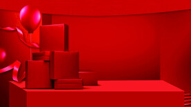 红色背景