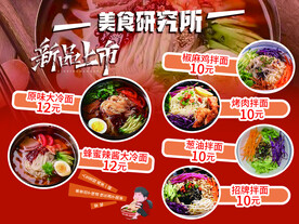 美食研究所价格牌