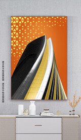 现代抽象几何线条简约装饰画