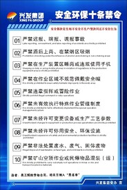 安全环保十条禁令
