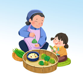  包粽子 