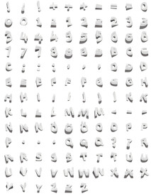 3D数字字母