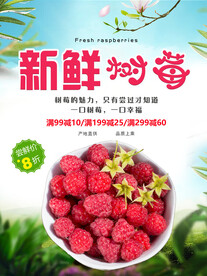 新鲜树莓海报