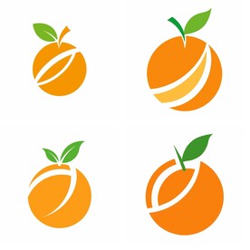 柑橘简约logo设计组图