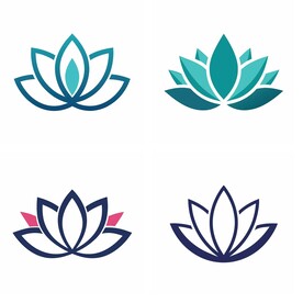 荷花简约logo设计组图