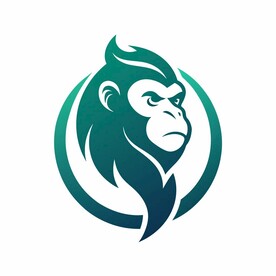以猴子为创意的简洁logo
