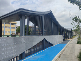 现代中简式走廊凉亭