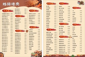 炭火烤肉菜单图片