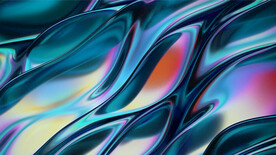 蓝黑色玻璃状3d抽象造型