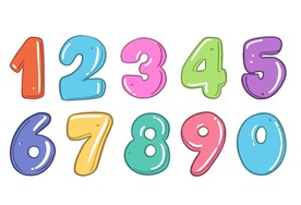 彩色数字