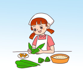  包粽子 