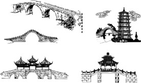 中式桥梁宝塔
