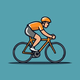 骑车运动员公路车矢量图
