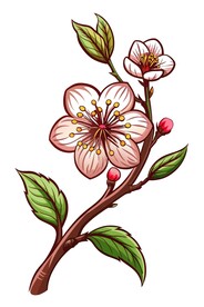木雕风格梅花