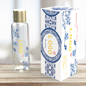 青花瓷酒包装效果图