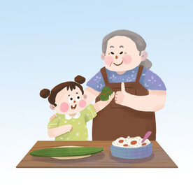  包粽子 