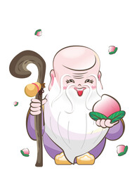 国风插画手绘矢量图寿神