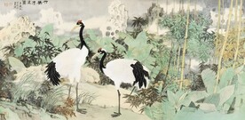 国画松鹤