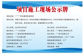 项目施工现场公示牌