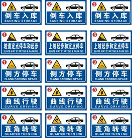 倒车入库  侧方停车  科目二
