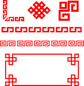 中式木刻窗花边框