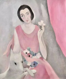 女孩油画