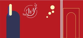 婚礼背景  红色紫色拼色