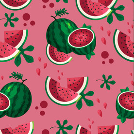 彩色西瓜图案