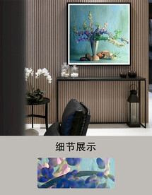 北欧风抽象花瓶水果油画装饰画
