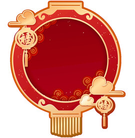 红色祝福灯笼