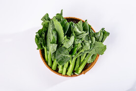 新鲜芥蓝俯拍