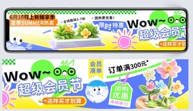 超级会员日商超活动海报
