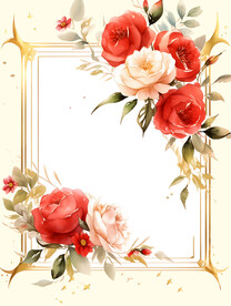 玫瑰花边