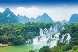 高山流水山水画风景画  