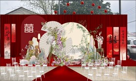 户外新中式婚礼效果图图片