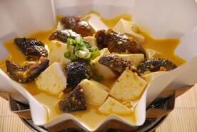 蟹粉辽参滑豆腐