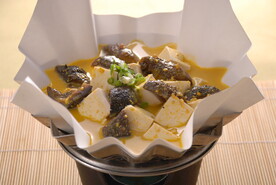 蟹粉辽参滑豆腐