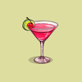鸡尾酒饮料卡通绘画儿童插画