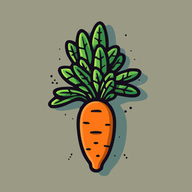 胡萝卜蔬菜手绘矢量插画