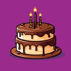 美味水果奶油蛋糕卡通矢量插画