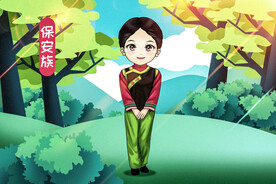 少数民族插画         