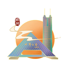 国潮插画背景         