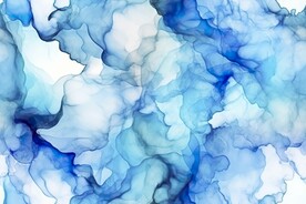 蓝色抽象水墨画