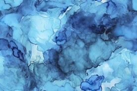 蓝色抽象水墨画