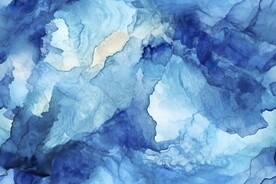 蓝色抽象水墨画