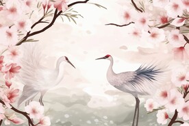 中国风仙鹤          